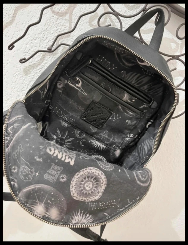 Desigual women's compact black leather effect backpack – photo 7
